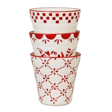 Lattemugg Marion Blomma Röd