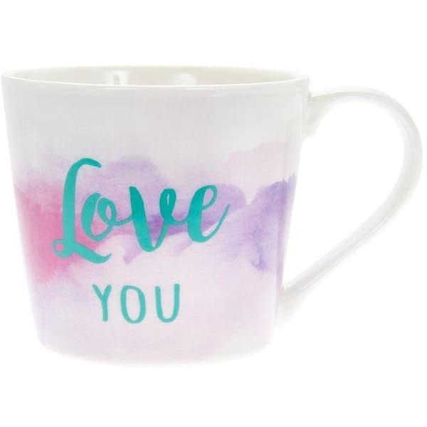 Love YOU TO THE MOON & BACK Watercolour Mugg. Alla hjärtans dag