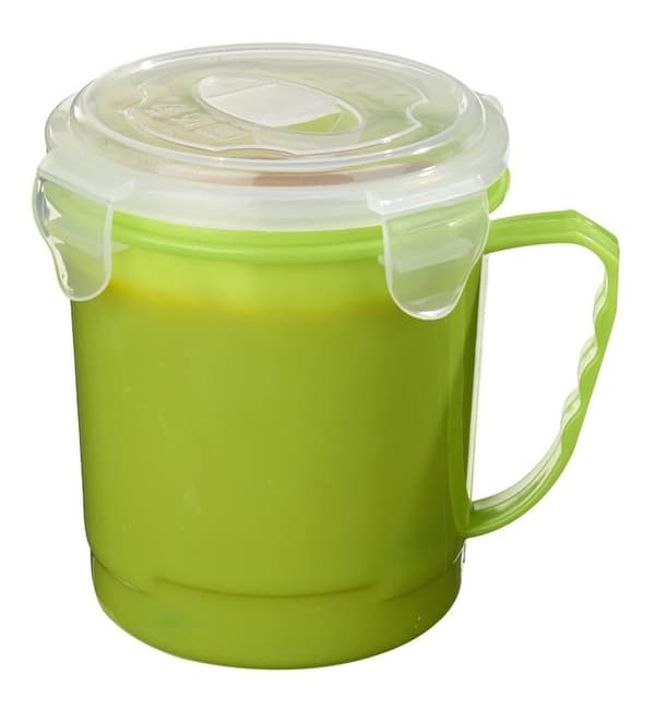 Soppmugg Mikrovågsugn m Handtag, Lock o Ventilationslock