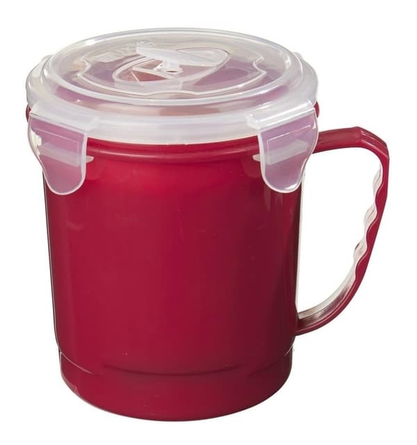 Soppmugg Mikrovågsugn m Handtag, Lock o Ventilationslock