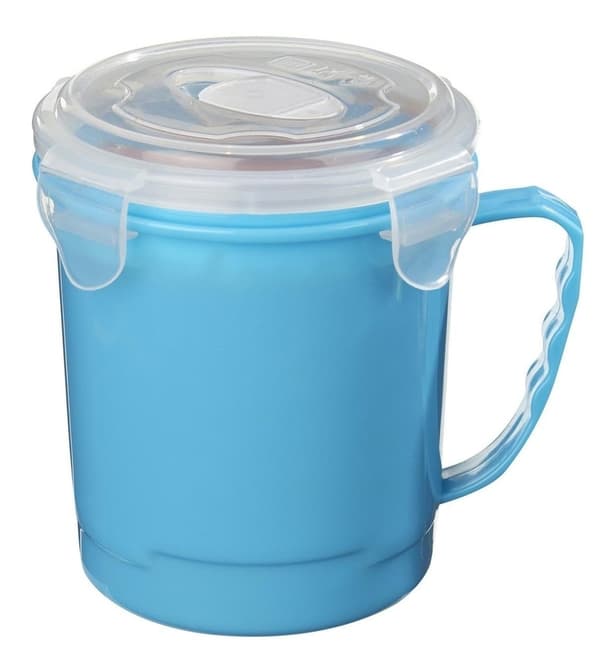 Soppmugg Mikrovågsugn m Handtag, Lock o Ventilationslock