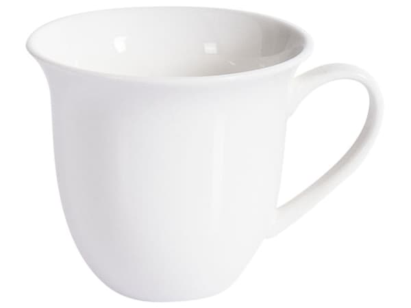 Sett med 8 kopper med skål Hvit Steintøy Kaolin Håndlaget Reaktiv glasur Servise Tekopper Kaffekopper