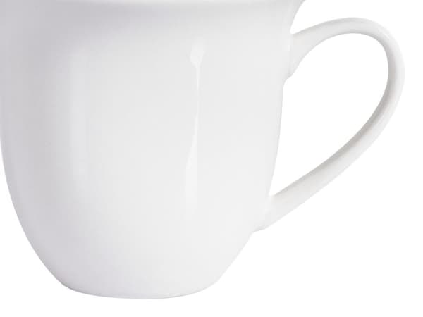 Sett med 8 kopper med skål Hvit Steintøy Kaolin Håndlaget Reaktiv glasur Servise Tekopper Kaffekopper