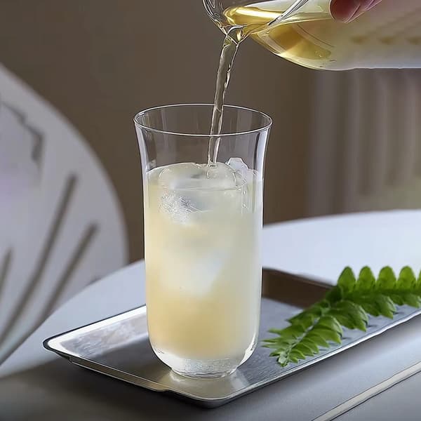 Stilfuldt isglas, friskt og elegant drikkeglas