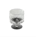 Miniatyrbillede 1 af 6: Glas med hammermønster og fod, raffineret drikkekop med en dejlig fornemmelse