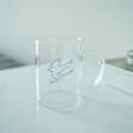 Miniatyrbillede 2 af 5: ransparent Glas Krus med Kærlighed og Fred Tema