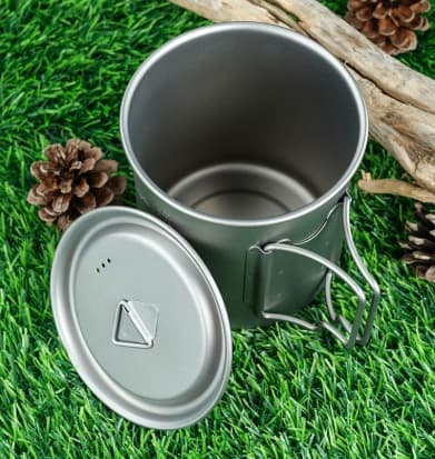 Ren Titanium Krus Stor Kapacitet 750ML Camping Bærbar Vandkop Rejse Tekop Med Låg Hjem Kaffekopper