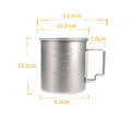 Miniatyrbillede 2 af 5: Ren Titanium Krus Stor Kapacitet 750ML Camping Bærbar Vandkop Rejse Tekop Med Låg Hjem Kaffekopper
