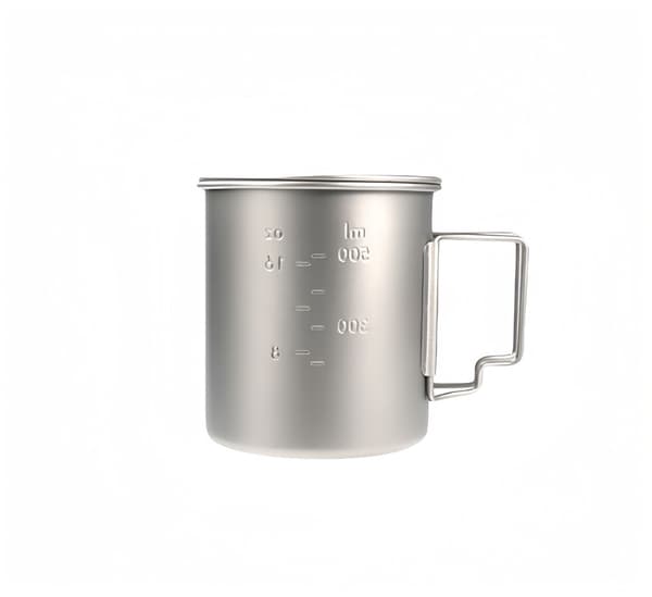 Ren Titanium Krus Stor Kapacitet 750ML Camping Bærbar Vandkop Rejse Tekop Med Låg Hjem Kaffekopper