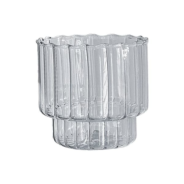 Drömlika Vertikala Ränder! Transparent Glasmugg, Påbörja En Elegant Dryckesstund