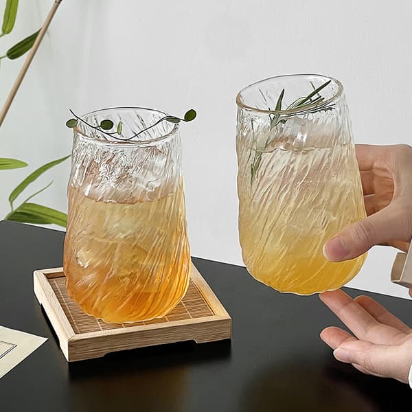 Iceberg-tekstur og gradientglas, stilfuld kreativ vandkop