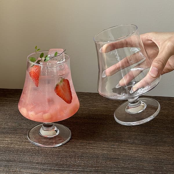 Klassisk Sniff tommelfingerglas, elegant krystalglas til smagning af drikkevarer