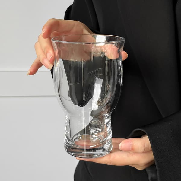 Stilrent genomskinligt glas, multifunktionellt dryckesglas för hemmet