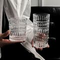 Miniatyrbillede 5 af 5: Sæt med to dekorerede glas, stilfulde drikkeglas med mønstre