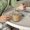 Miniatyrbillede 3 af 5: Lodret mønstret glas kaffekop med håndtag