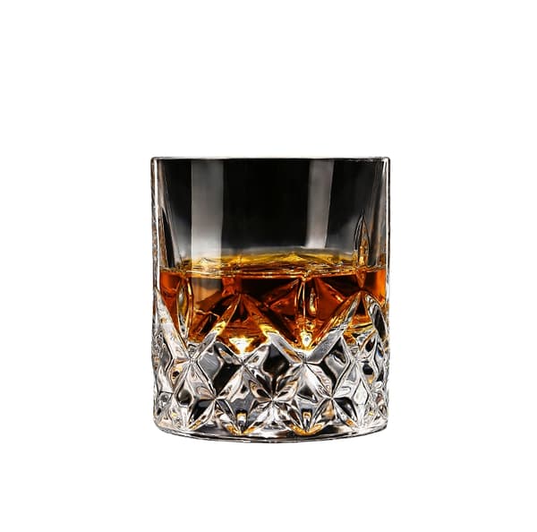 Whiskyglas med barkmønster