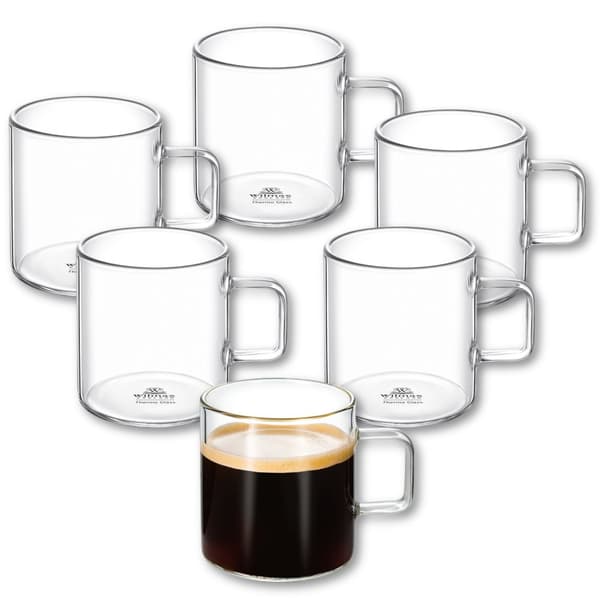 Wilmax | tee- ja kahvilasit kahvalla | 6 kpl:n setti | 100 ml |