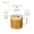Miniatyrbild 4 av 11: Wilmax Termoglas med handtag - Set om 6 - 400 ml - Räfflade glasglas