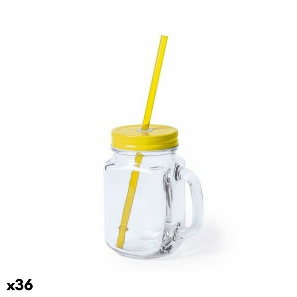 Krus med Skruvlock och Sugrör Unfreeze Pad 145494 (500 ml) (36 antal) - Silvrig