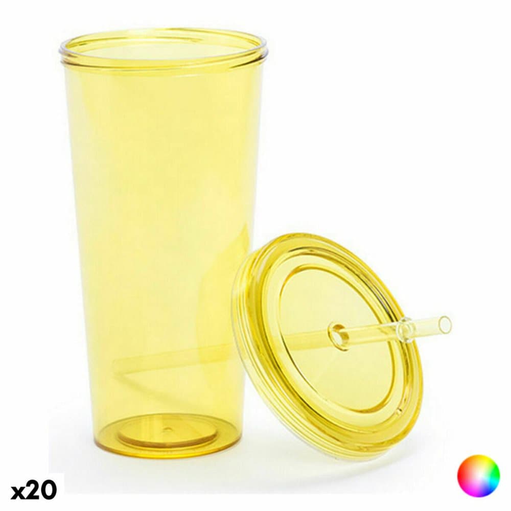 Muggen med Sugrör Top Can Cap 144874 (750 ml) (20 antal) - Transparent