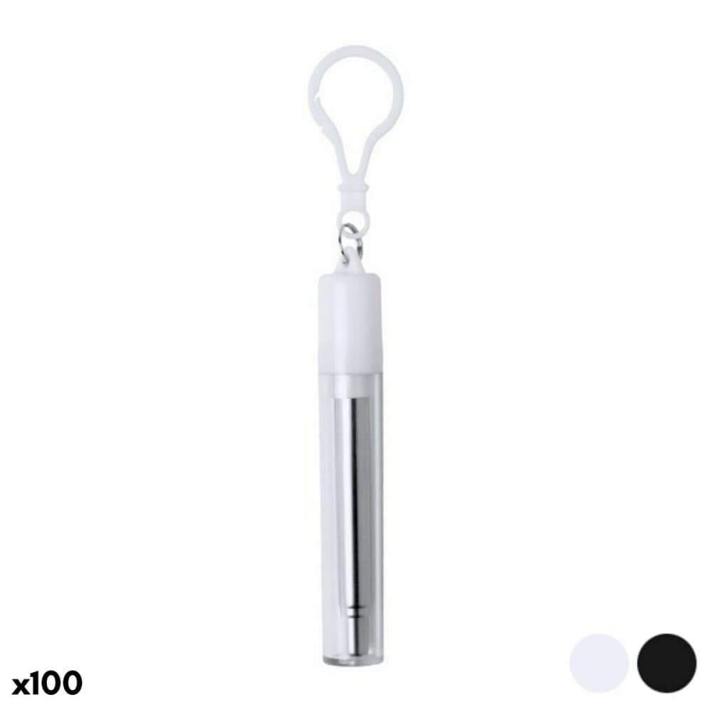 Återanvändningsbart sugrör Top Can Cap 146306 (100 antal) - Vit