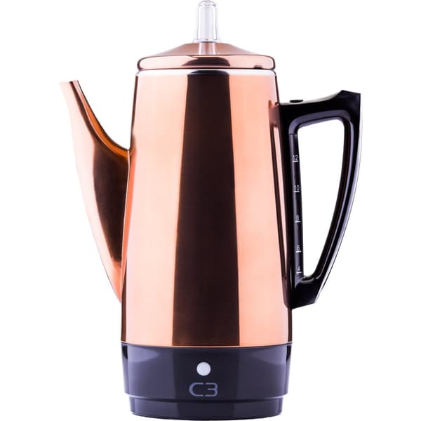 C3 Perkolator Original stål 12kp – Kopparfärg