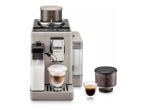 De’Longhi Rivelia EXAM440.55.BG – Automatisk kaffemaskin med mjölkskummare – Beige Sand