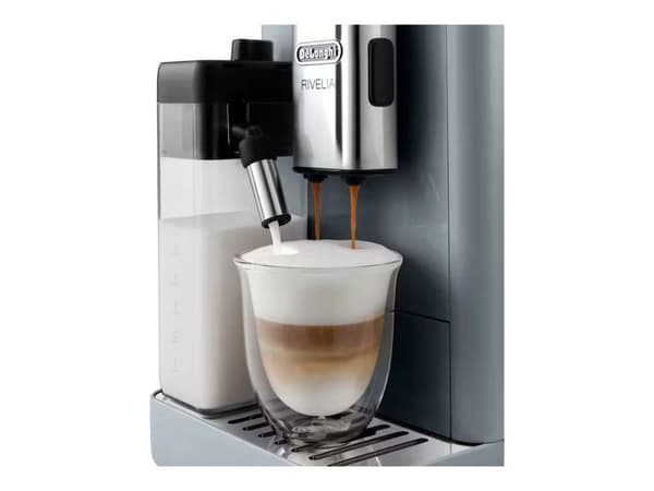 De’Longhi Rivelia EXAM440.55.G – Automatisk kaffemaskin med mjölkskummare – Stengrå