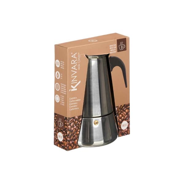 Italiensk Kaffepanna Kinvara S12AA-9T Svart Silvrig Stål 9 Koppar
