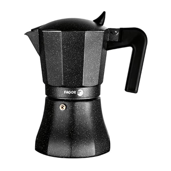 Italiensk Kaffepanna Fagor Svart Aluminium