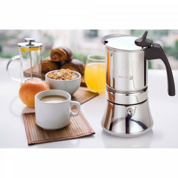 Italiensk Kaffepanna Fagor Svart Rostfritt stål 60 ml