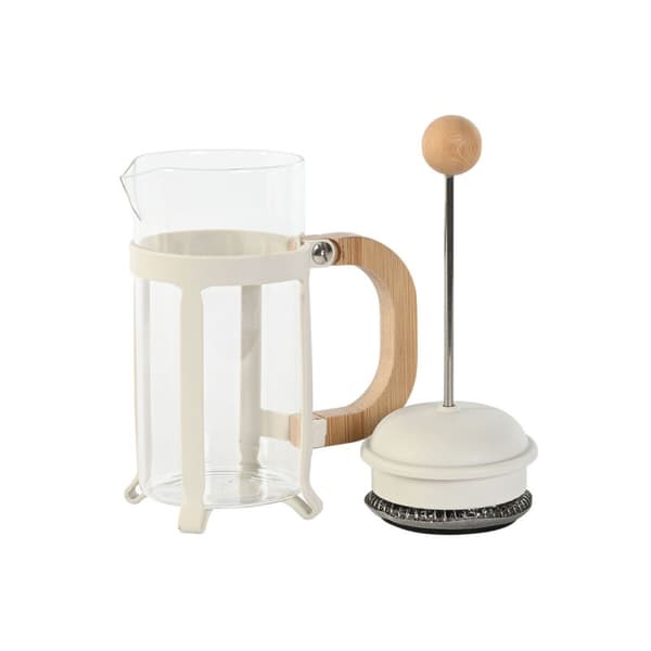 Kaffepress Home ESPRIT Vit Naturell Rostfritt stål polypropen 350 ml 13 x 8 x 19 cm