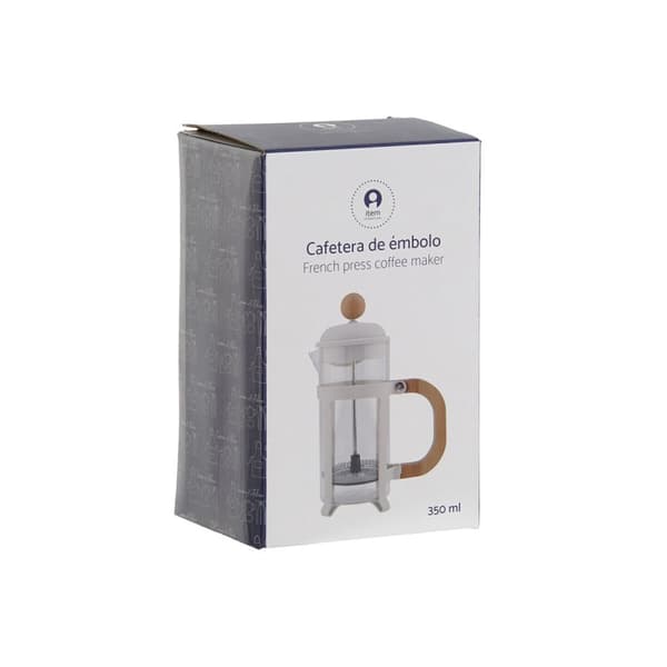 Kaffepress Home ESPRIT Vit Naturell Rostfritt stål polypropen 350 ml 13 x 8 x 19 cm