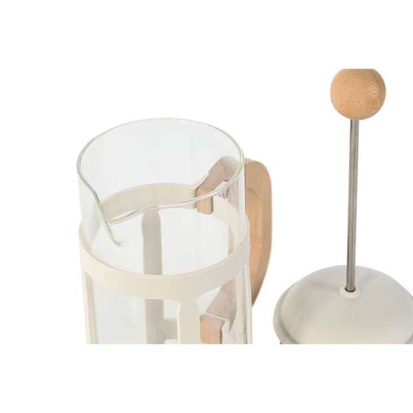 Kaffepress Home ESPRIT Vit Naturell Rostfritt stål polypropen 350 ml 13 x 8 x 19 cm