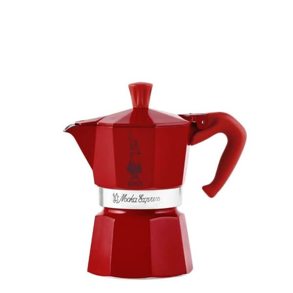 Italiensk Kaffepanna Bialetti Winter Wonderland Röd Silvrig Aluminium 3 Csészék
