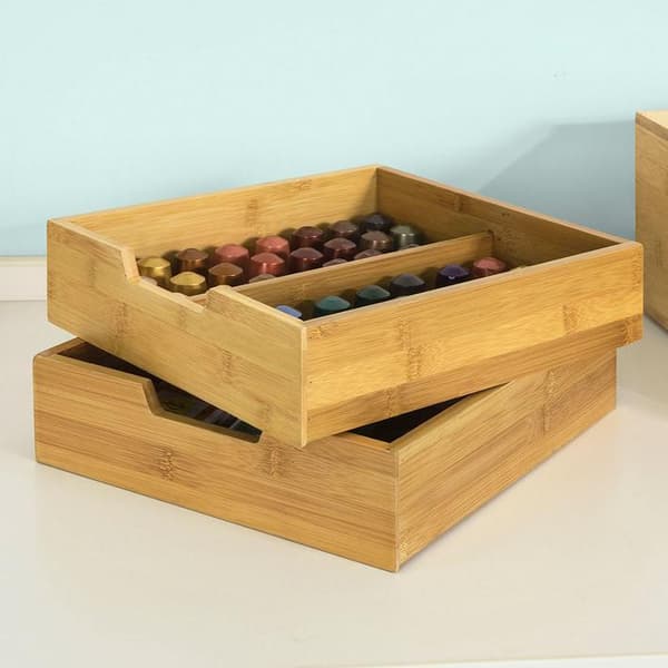SoBuy, Kapselhållare med 2 lådor, Förvaringsbox, FRG82-N