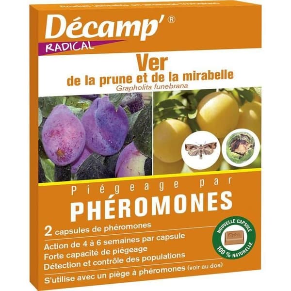Feromoner - Ej specificerad - Plommonmask - 2 kapslar - Skydd i 12 veckor - Hemma användning