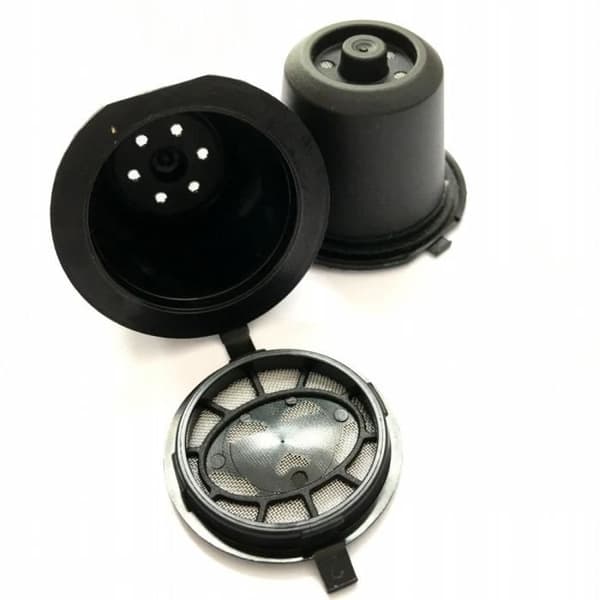 Nespresso påfyllningsbara kapslar - Ej specificerad - 6x - Svart - Plast - Cylindrisk