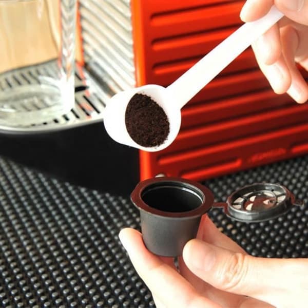 Nespresso påfyllningsbara kapslar - Ej specificerad - 6x - Svart - Plast - Cylindrisk