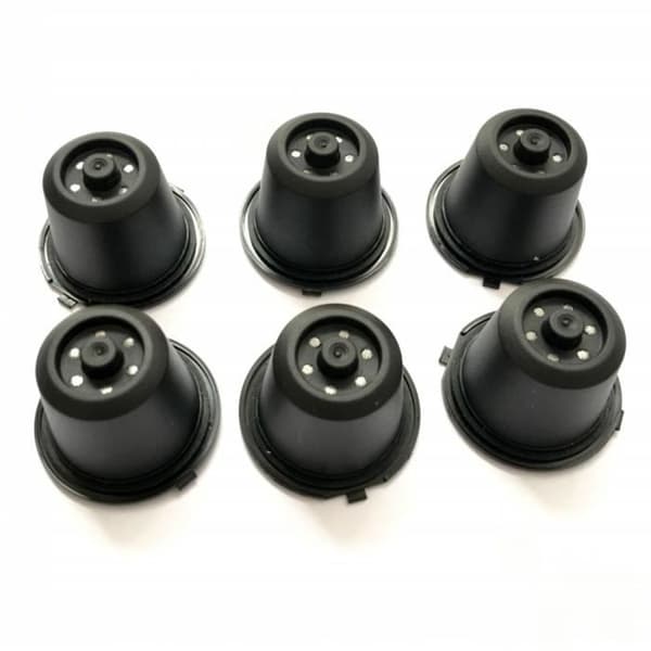 Nespresso påfyllningsbara kapslar - Ej specificerad - 6x - Svart - Plast - Cylindrisk