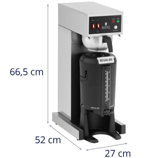 Kaffebryggare - 2,5 l - Inkl. termosbehållare med tappkran - Royal Catering