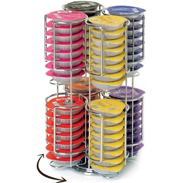 Kaffekapselhållare - TD® - Roterande - Metall - 64 kapslar - Modern design