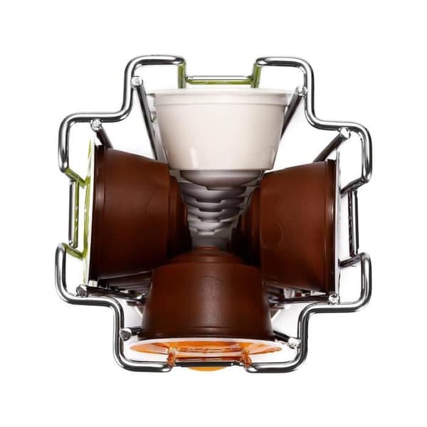 Dolce Gusto Capsule Dispenser - Cheffinger - 360° Roterande Slender Tower - Grå metall