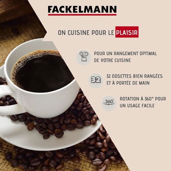 Porte kapslar Tassimo roterande Fackelmann Frukost