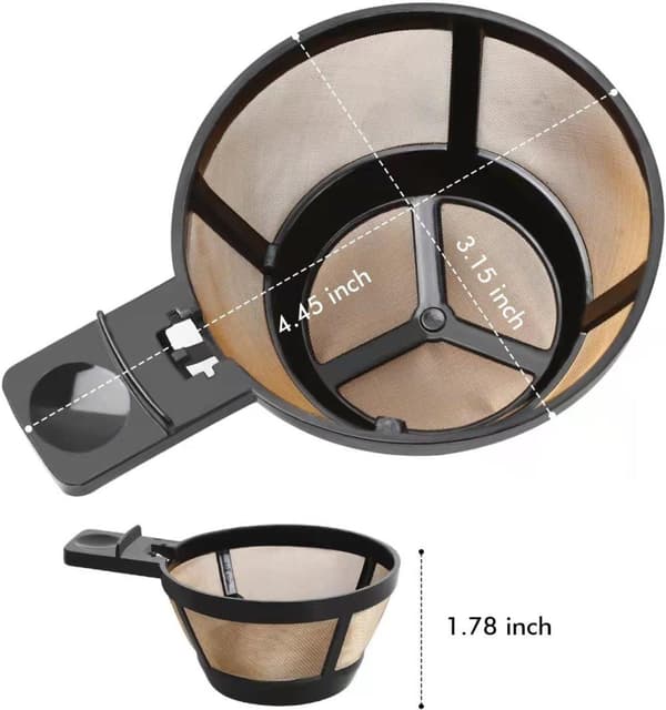 Återanvändbart kaffekorgsfilter för Hamilton Beach 2-vägs Brewer kaffebryggare modeller 49980A, 49980Z, 47650, 49933