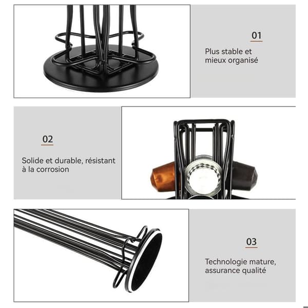Kapselhållare dolce gusto original roterande displayställ 40 stycken stöder platsbesparande förvaringslåda volymkapacitet