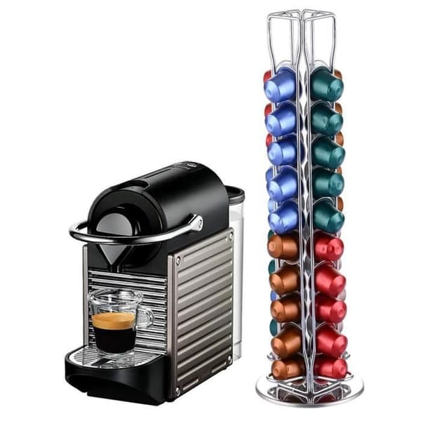 Nespresso kapselhållare - YGJT - Roterande - Kapacitet 40 kapslar - Black Metal - Elegant