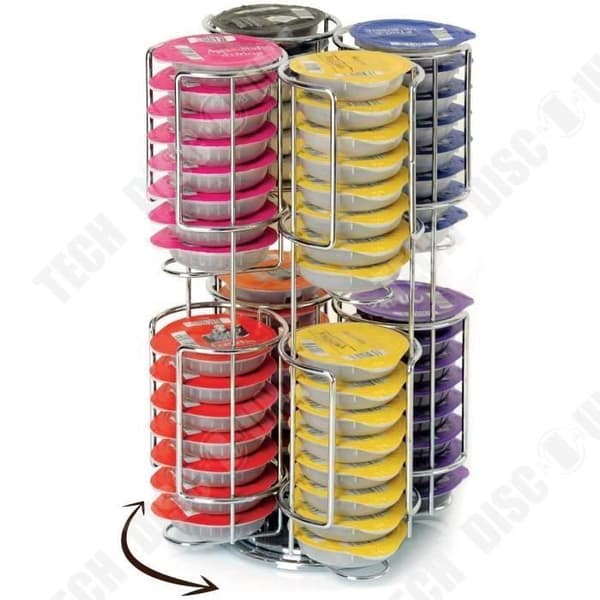 TD® Kapselhållare Kaffeautomat/ Roterande Display 64 delar/ Kapselförvaring