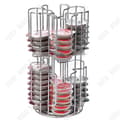 Miniatyrbild 1 av 4: Kaffekapselhållare - TEKNISK RABATT - Roterande - Kromad metall - 4 kapslar - Cylindrisk