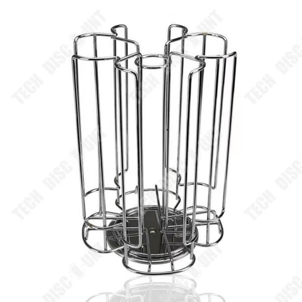 Roterande kapselhållare - TEKNISK RABATT - Silver - Metall - 52 kapslar - Modern minimalistisk stil